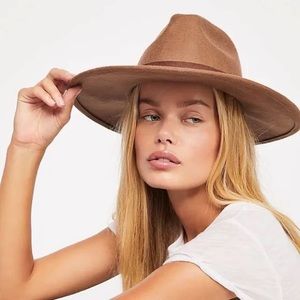 FREE PEOPLE tan fedora hat